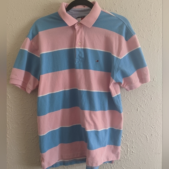 Tommy Hilger Rugby Stripe Polo Shirt - Picture 1 of 6